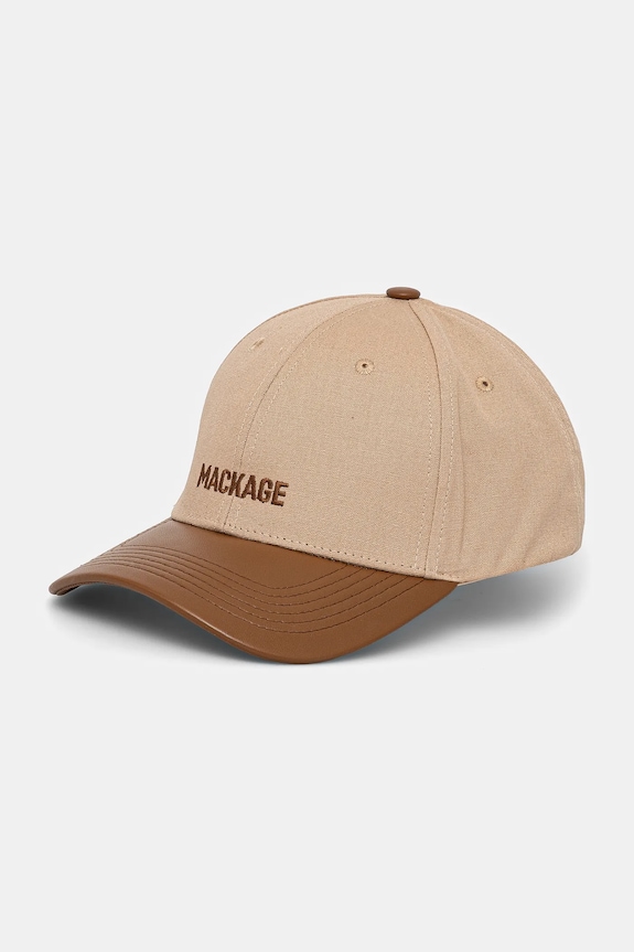 MACKAGE berretto da baseball in cotone cotone beige ANDERSON.NV
