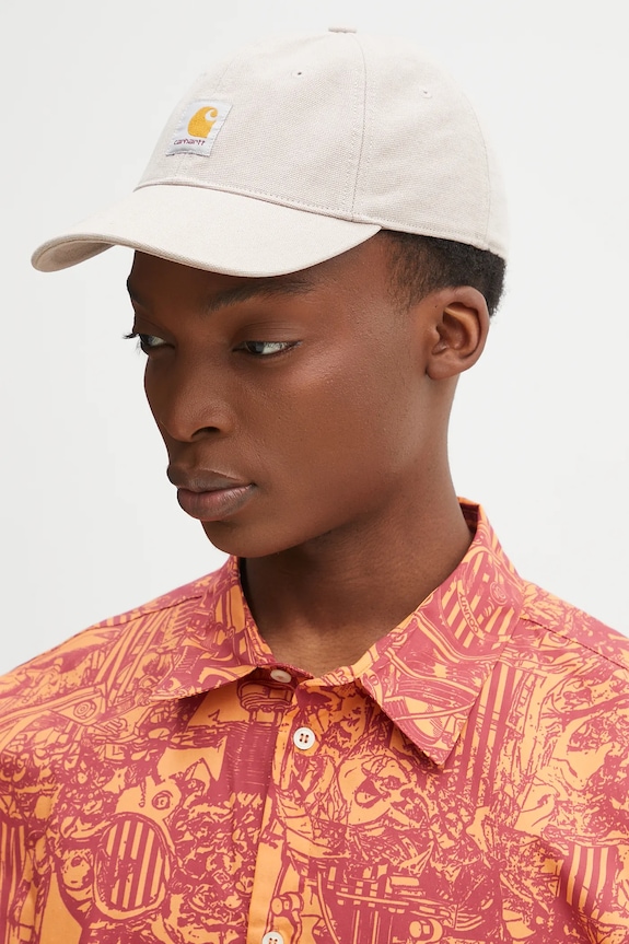 Carhartt WIP czapka z daszkiem bawełniana Icon Cap I033359.2ORXX beżowy SS25