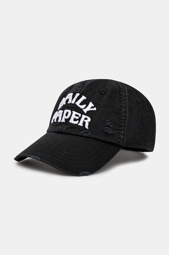 Daily Paper czapka z daszkiem bawełniana Dias Arch Stack Cap aplikacja czarny 2511169