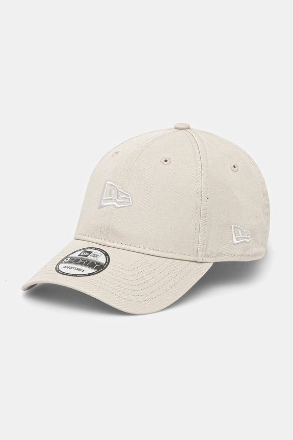 New Era czapka z daszkiem bawełniana aplikacja beżowy 60595464