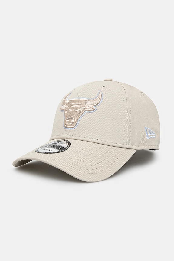 New Era czapka z daszkiem bawełna beżowy 60595202