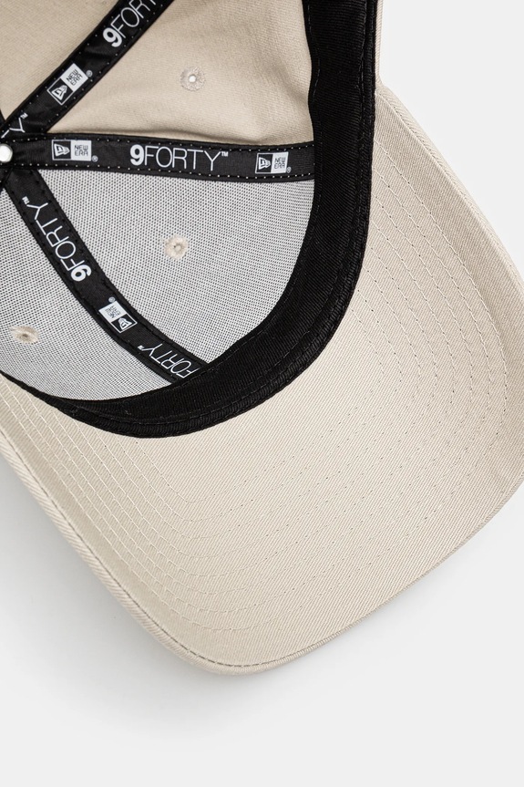 Bombažna bejzbolska kapa New Era bež 60595199