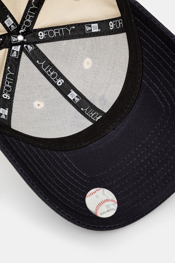 New Era berretto da baseball in cotone COLOURBLOCK 9FORTY® beige 60595215