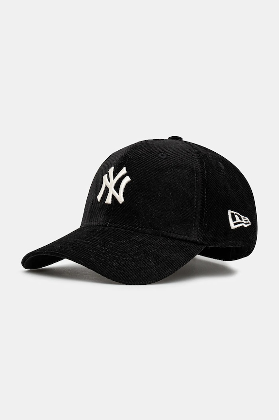 New Era corduroy baseball cap applique black 60595254