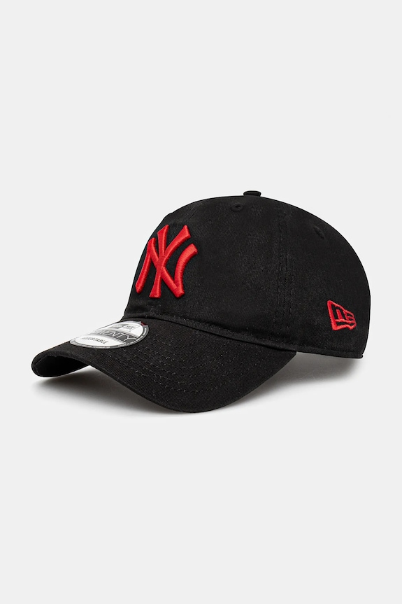 Βαμβακερό καπέλο του μπέιζμπολ New Era LE 920 LEAGUE ESSENTIAL 9TWENTY® απλικέ μαύρο 60471471