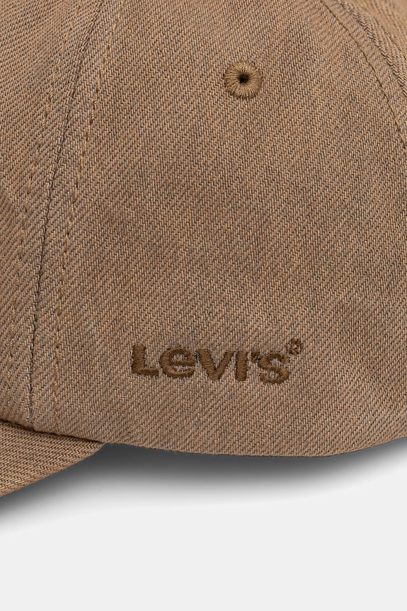 Levi's berretto da baseball in cotone D7589.0017 beige SS25