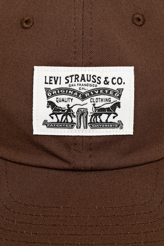 Levi's czapka z daszkiem bawełniana 000A9.0010 brązowy SS25