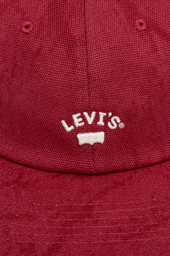 Βαμβακερό καπέλο του μπέιζμπολ Levi's 000AG.0012 κόκκινο SS25