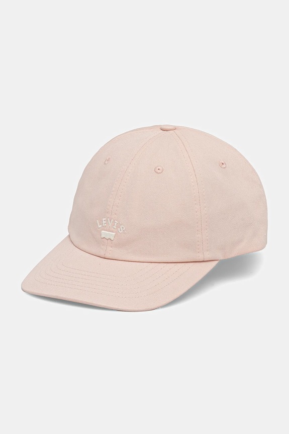 Levi's czapka z daszkiem bawełniana aplikacja różowy 000AG.0013