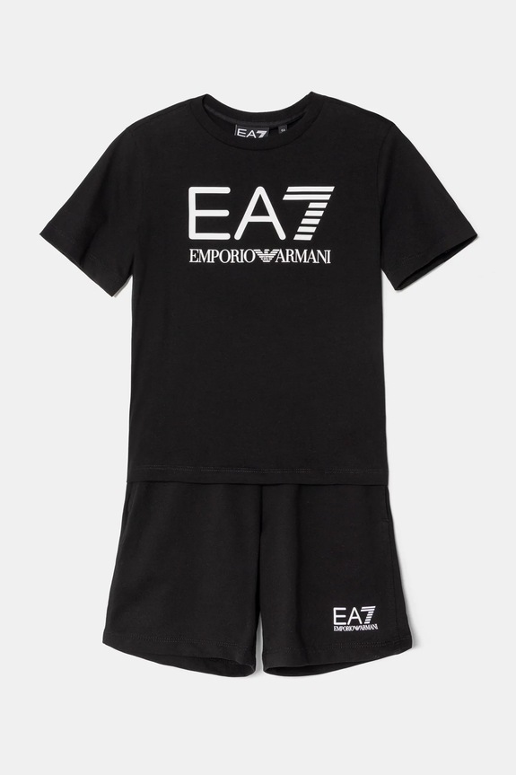 EA7 Emporio Armani komplet bawełniany dziecięcy nadruk czarny 7B000043.AF10378