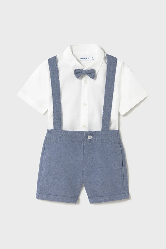 Mayoral set de bumbac pentru bebelusi uni albastru 1250.3A.Baby.PPYA