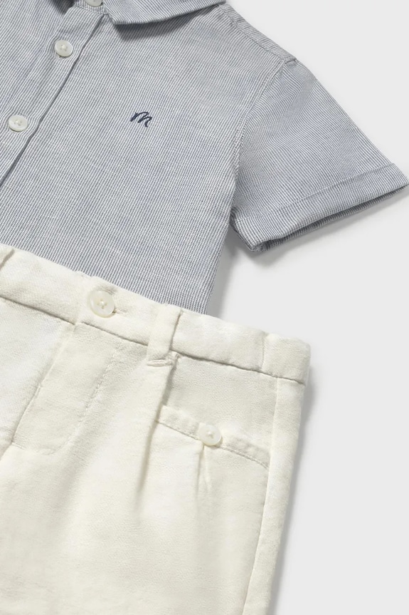 Mayoral set per neonati in misto lino blu 1251.3A.Baby.PPYA