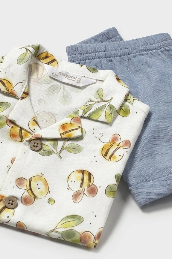 Otroški bombažni komplet Mayoral Newborn rumena 1205.1G.Newborn.PPYH