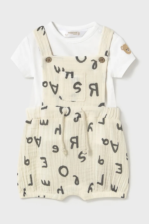 Mayoral Newborn set per bambini tessuto beige 1623.1P.Newborn.PPYH