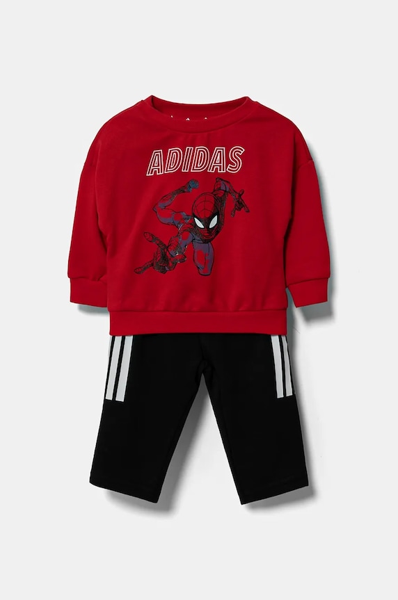 Tepláková súprava pre bábätká adidas MRVL pletenina červená JF3630