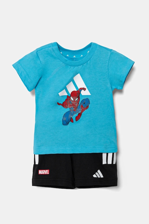adidas set de bumbac pentru copii MRVL cu modele albastru JC6259