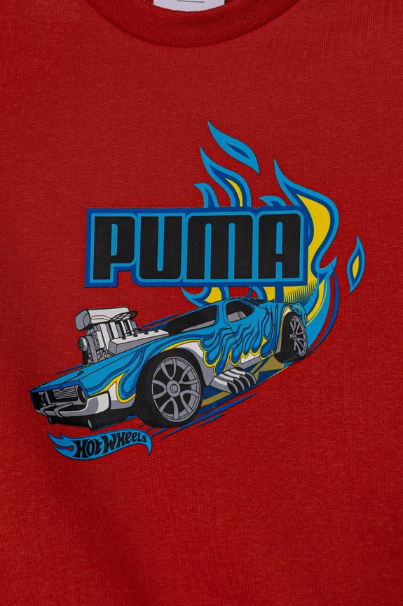 Detská tepláková súprava Puma X HOT WHEELS MINICATS Crew Set TR červená 630073