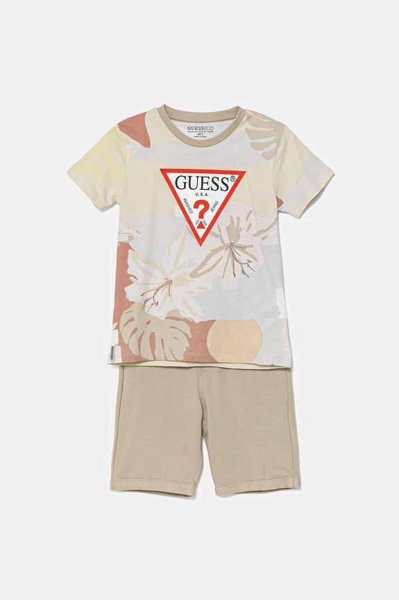 Guess gyerek pamut melegítő szett dzsörzé bézs N5GG05.K8HM4.PPYA