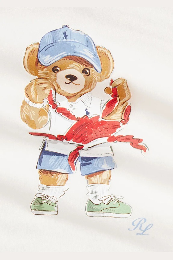 Chlapec Detská bavlnená súprava Polo Ralph Lauren 320965275001 biela