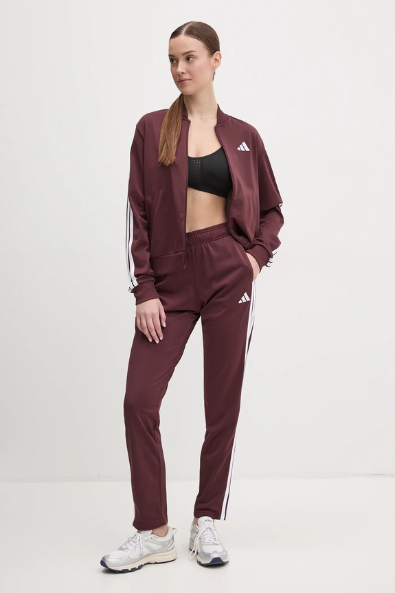 adidas trening 3-Stripes Essentials tricotaj burgundia JD2683