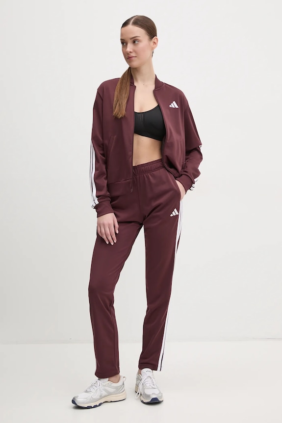 adidas trening 3-Stripes Essentials tricotaj burgundia JD2683