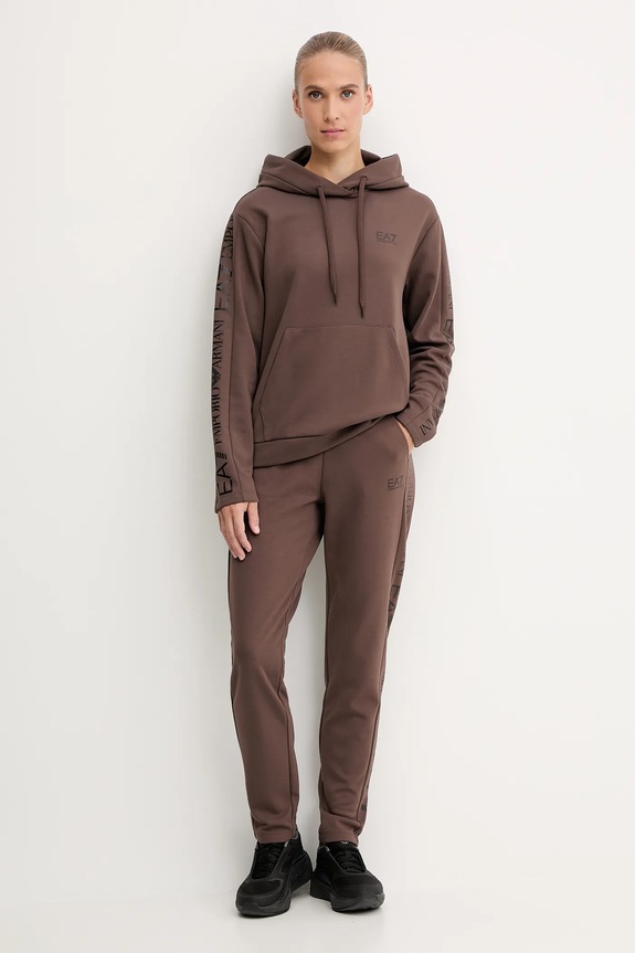 Tepláková souprava EA7 Emporio Armani pletenina hnědá AF10443.7W000116