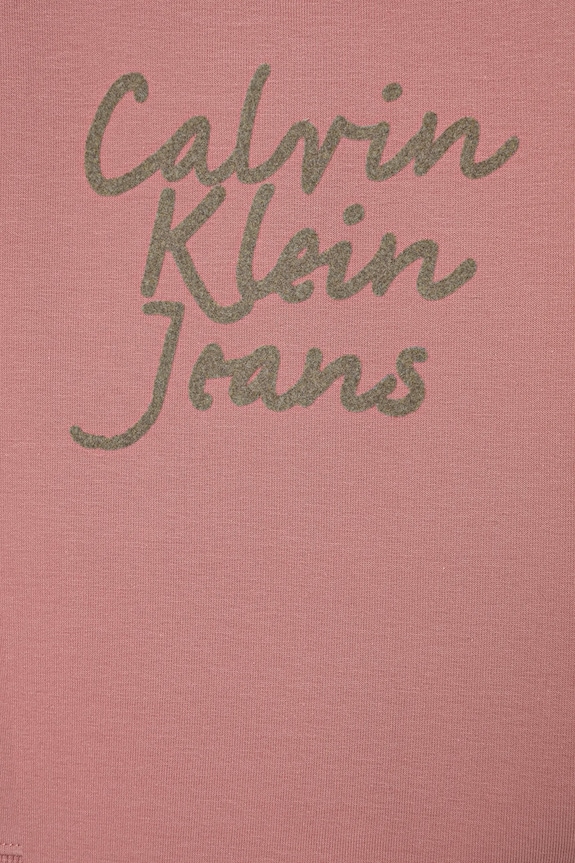 Detská tepláková súprava z bavlny Calvin Klein Jeans ružová IN0IN00288.G.PPYA