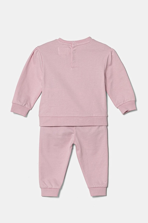 Guess dres bawełniany niemowlęcy A5RG04.KA6R4.PPYA różowy SS25