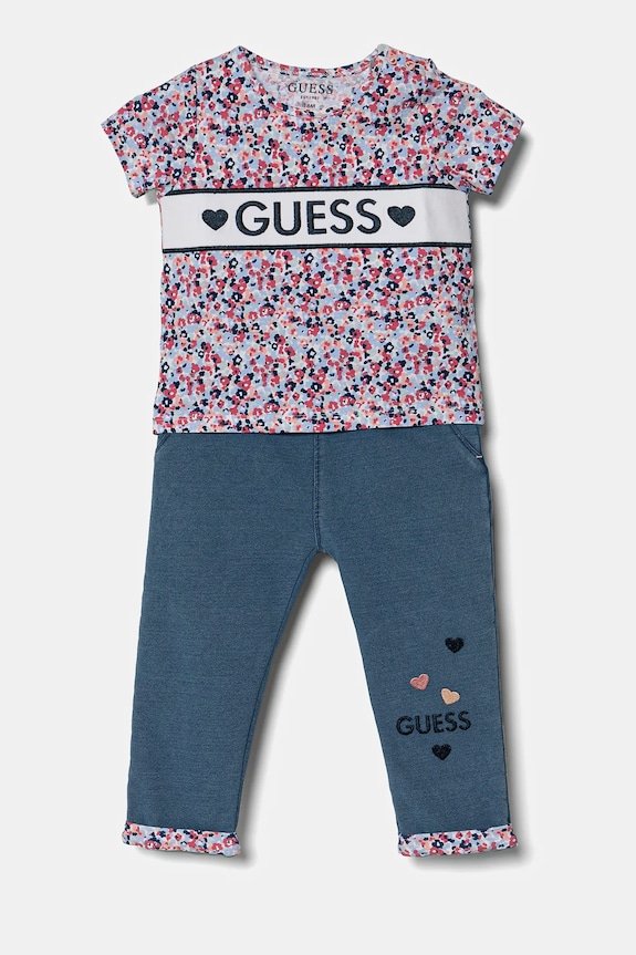 Σετ μωρού Guess πλεκτό ύφασμα μπλε A5RG11.K6YW4.PPYA