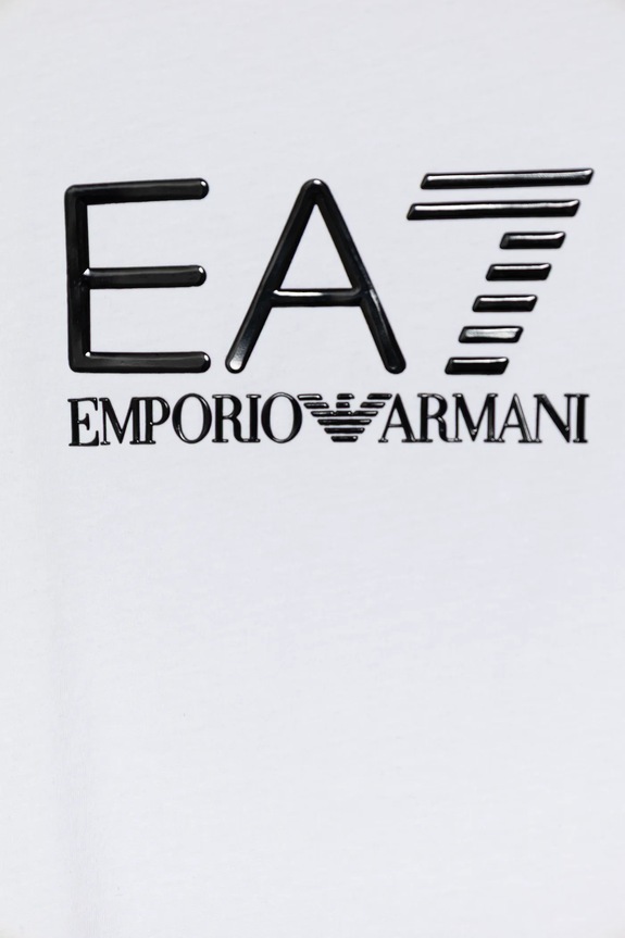 Κοριτσίστικα EA7 Emporio Armani Αθλητικό σετ παιδικό βαμβακερό 7G000070.AF12503 λευκό