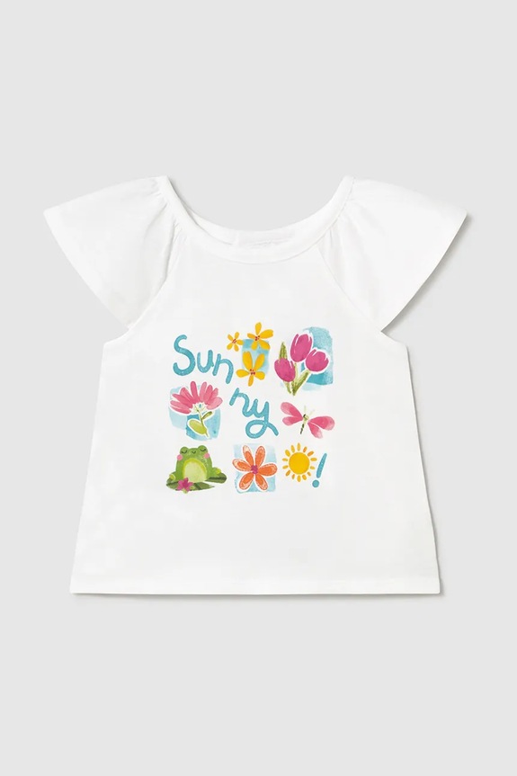 Mayoral komplet bawełniany dziecięcy 1232.4J.Baby.PPYA turkusowy SS25