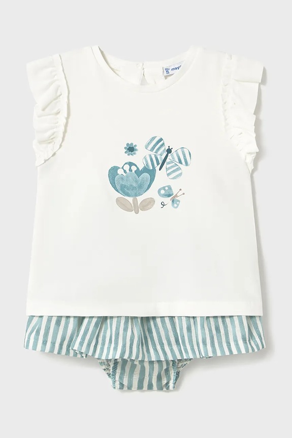 Komplet za dojenčka Mayoral Z elastanom turkizna 1984.4D.Baby.PPYA