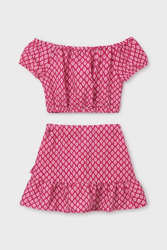 Mayoral komplet dziecięcy 6989.8J.Junior.PPYA różowy SS25