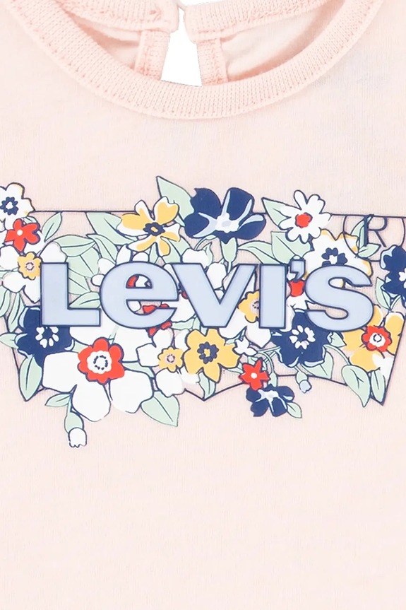 Komplet za bebe Levi's RUFFLE SHLDR TOP & PANT SE 1EM645 roza