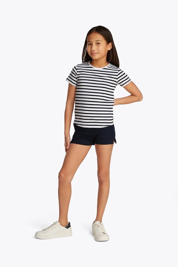 Παιδικό σετ Tommy Hilfiger εμπριμέ σκούρο μπλε KG0KG08454.128.176.PPYA