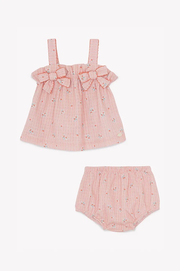 BIMBA Tartine et Chocolat completo in cotone neonato/a CA37001.60.74 arancione