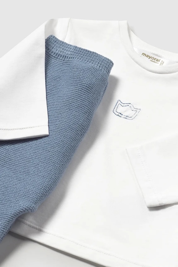 Mayoral Newborn komplet bawełniany niemowlęcy niebieski 1560.1F.Newborn.PPYH