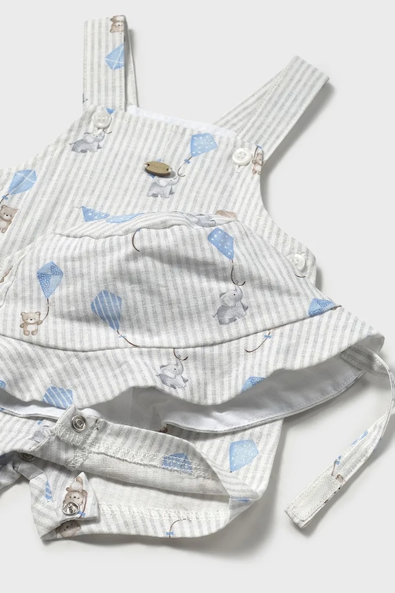 Chłopiec Mayoral Newborn komplet z domieszką lnu niemowlęcy 1601.1C.Newborn.PPYH niebieski