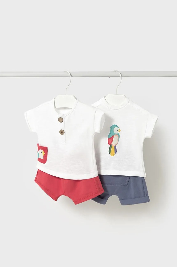 Mayoral Newborn komplet niemowlęcy 4-pack aplikacja czerwony 1611.1G.Newborn.PPYH