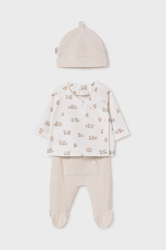 Σετ μωρού Mayoral Newborn 9906.1A.Newborn.PPYH μπεζ SS25