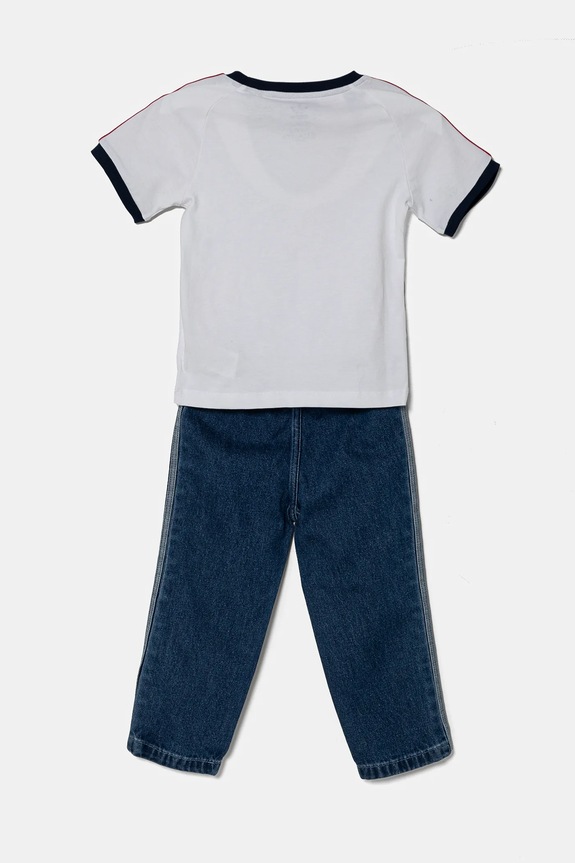 Pamučna dječja trenirka adidas Originals JC7863 bijela SS25
