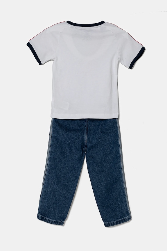 Pamučna dječja trenirka adidas Originals JC7863 bijela SS25