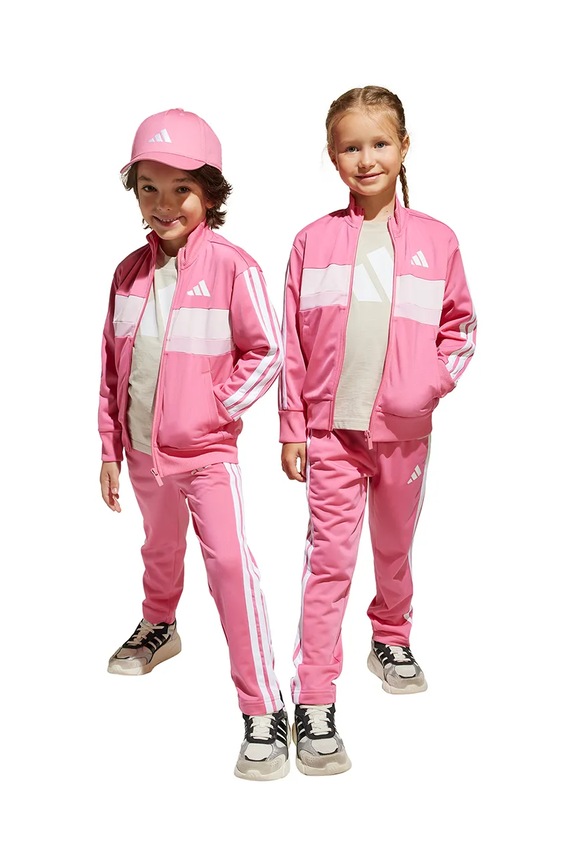 Παιδική φόρμα adidas πλεκτό ύφασμα ροζ JI6208