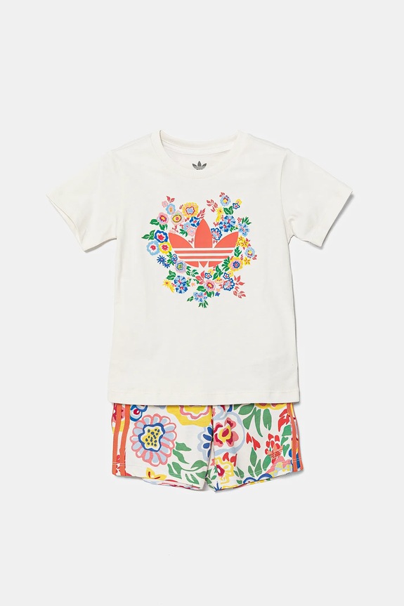 adidas Originals komplet bawełniany dziecięcy 2-pack nadruk biały JC8013