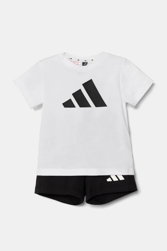 adidas komplet bawełniany dziecięcy nadruk biały JE1388