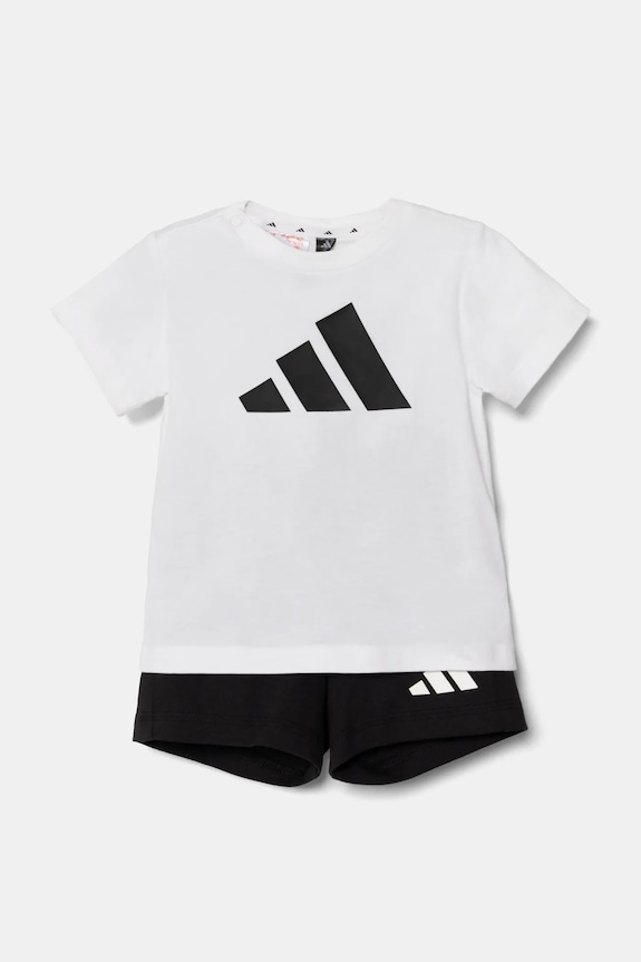 adidas komplet bawełniany dziecięcy nadruk biały JE1388