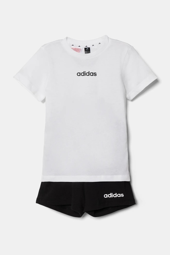 adidas komplet bawełniany dziecięcy nadruk biały JE1405