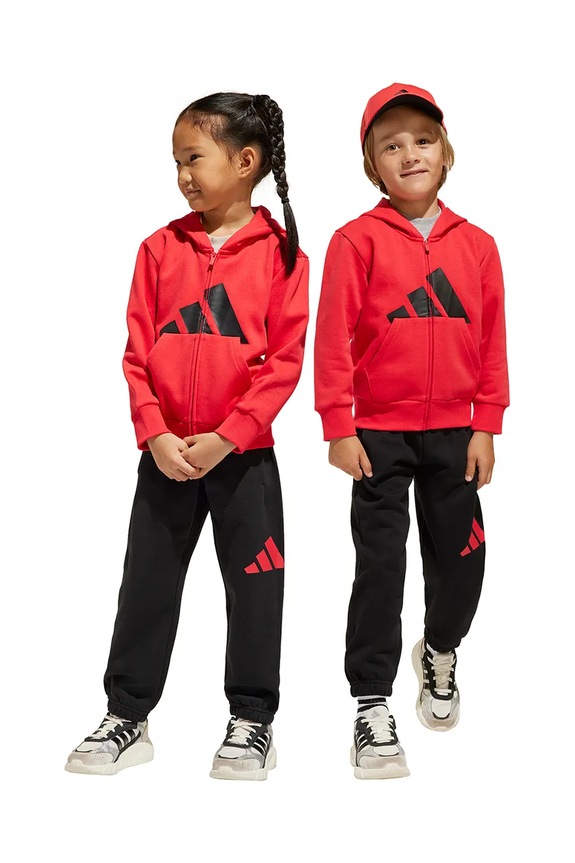 adidas dres dziecięcy dzianina czerwony JC9730