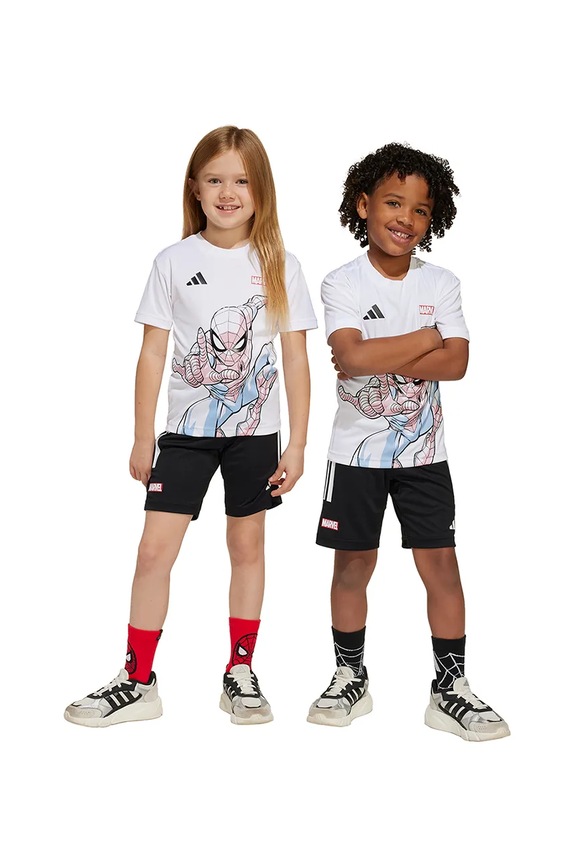 adidas completo bambino/a MRVL maglia bianco JF3655