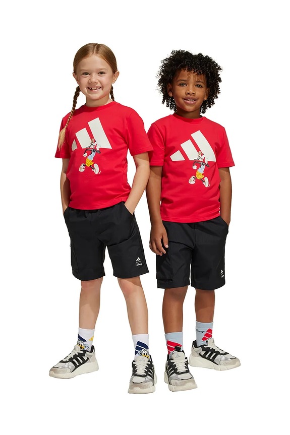 adidas komplet dziecięcy tkanina czerwony JF3639